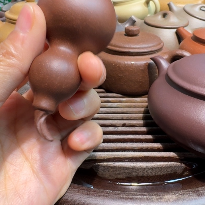 平***樂紫砂茶案紫泥茶宠葫芦