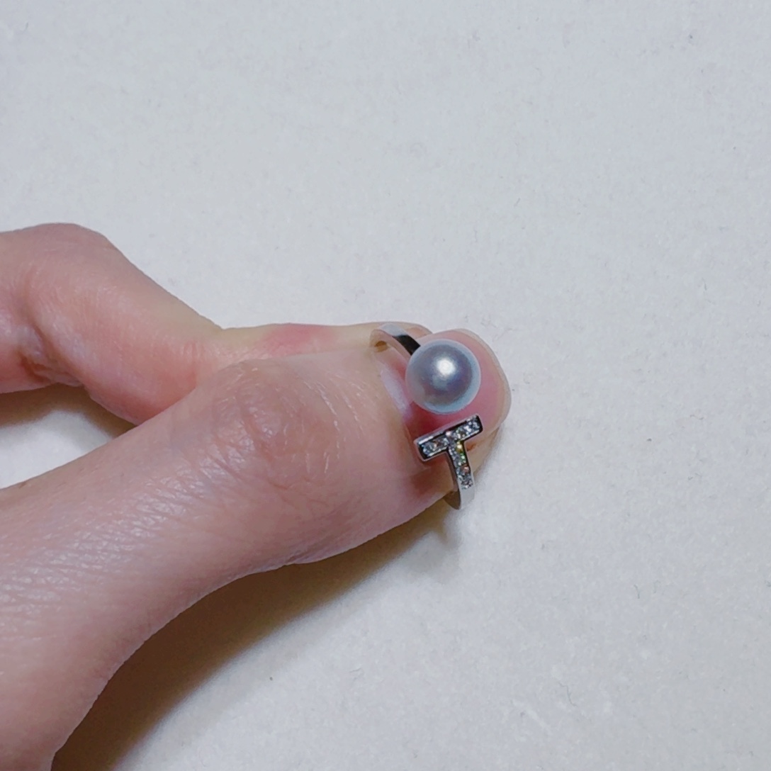 海水珍珠戒指银S925镶嵌188
