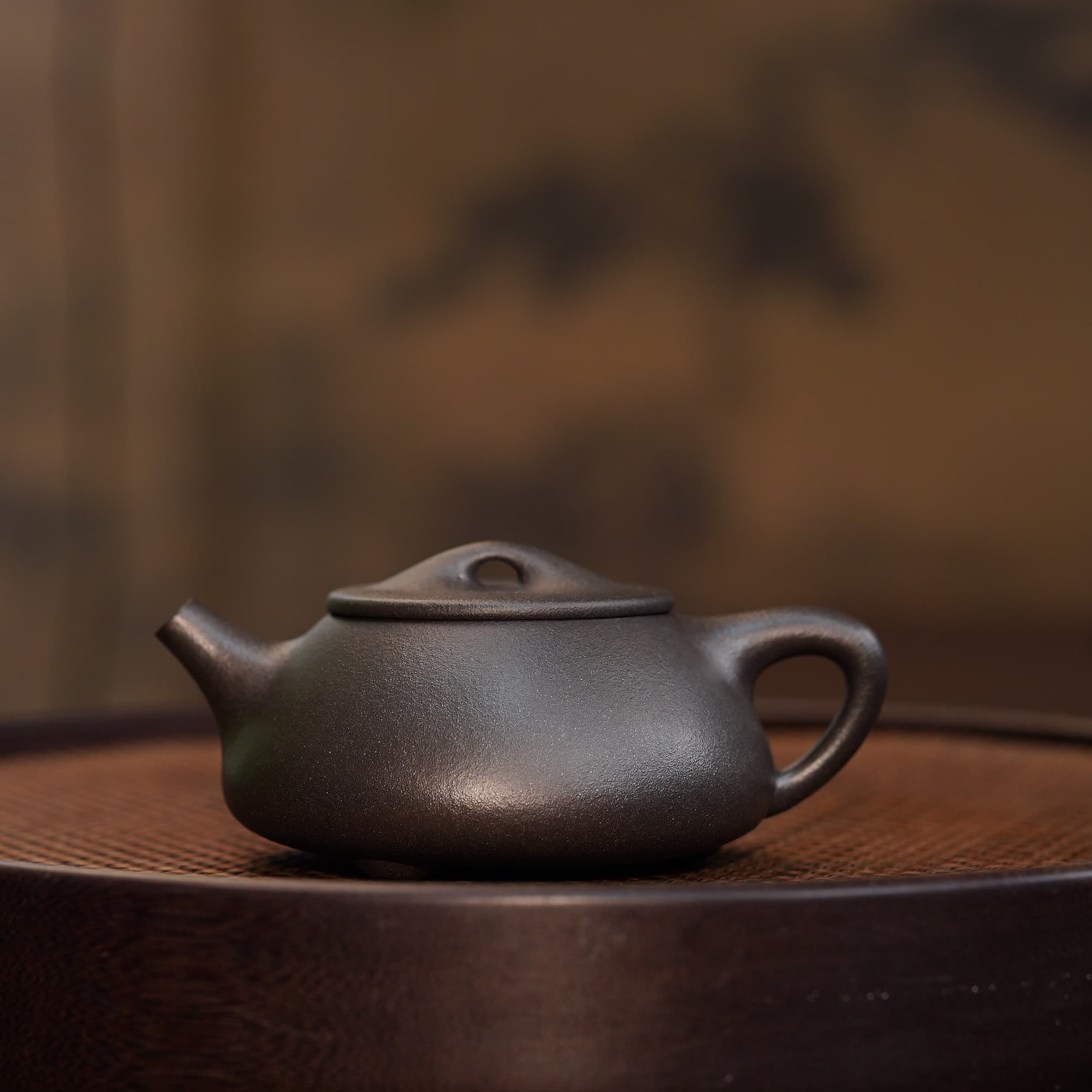 【陶研专属】 石瓢 铁星砂 220cc 洪滔 紫砂壶