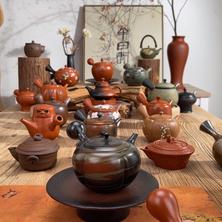 财*常滑阳景手作茶壶