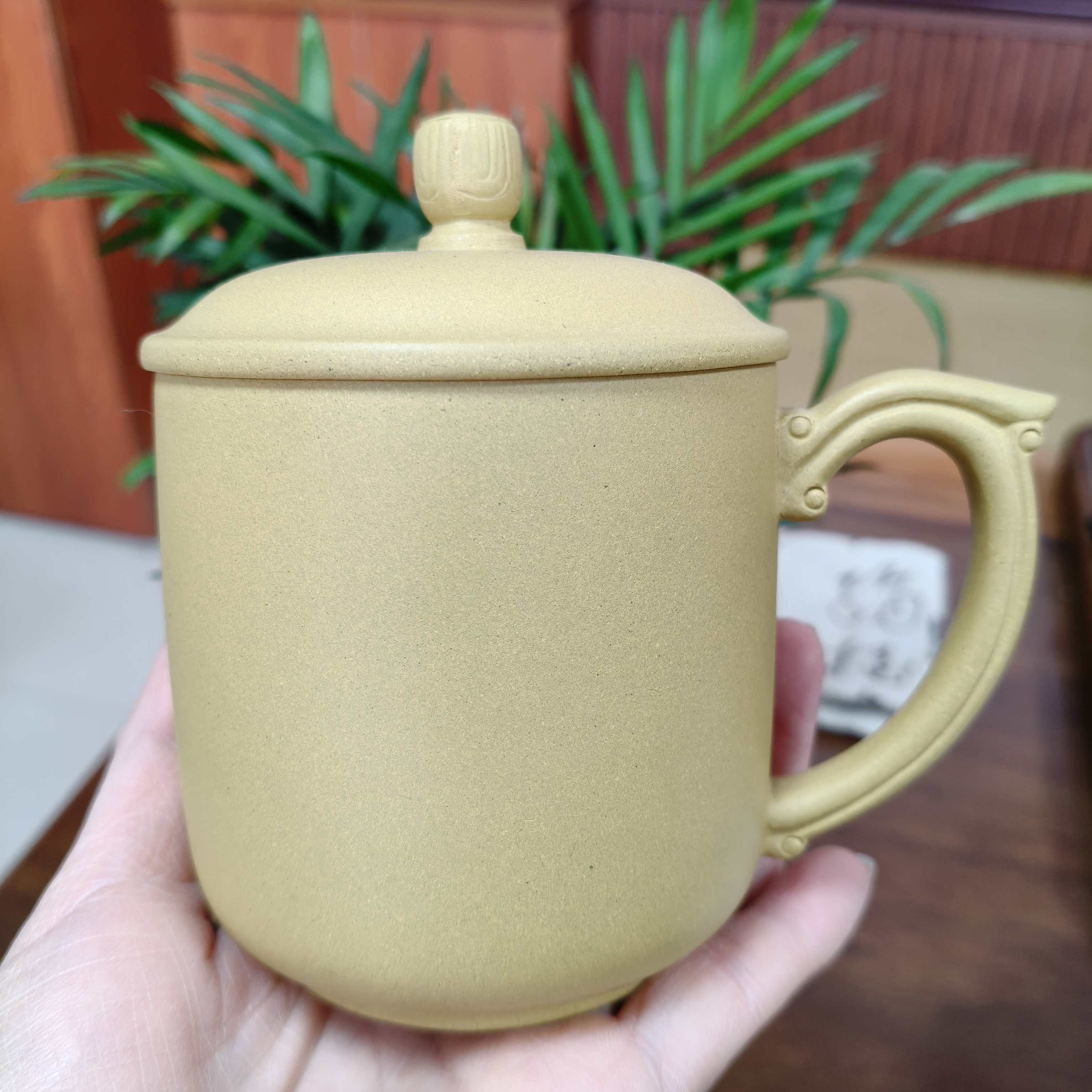 段泥紫砂盖杯  320毫升