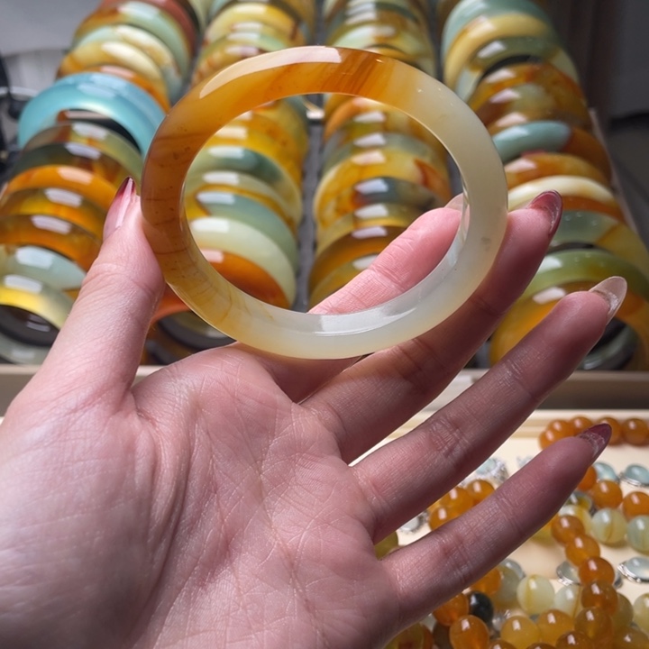 蛇纹石玉手镯未镶嵌c**～