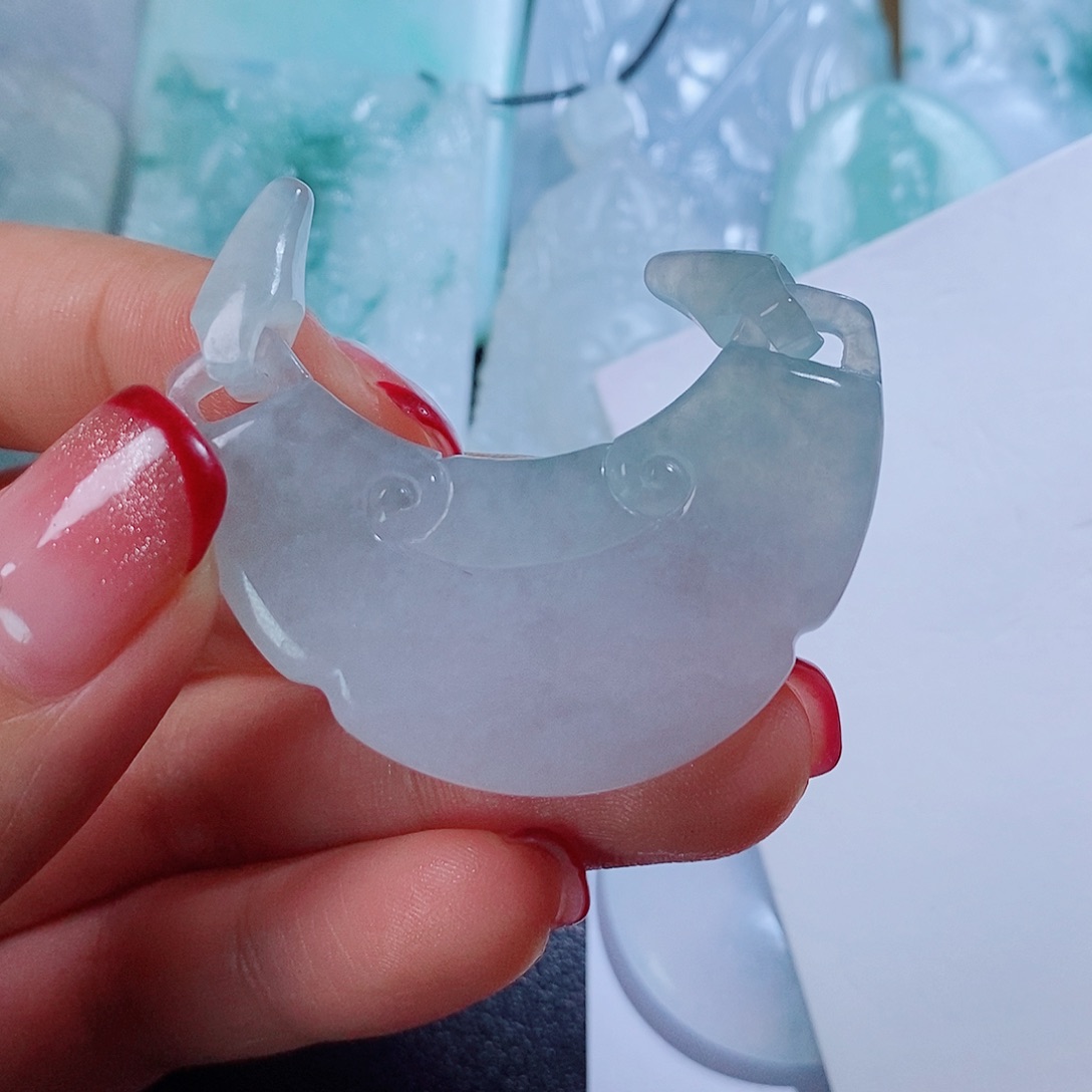 定制翡翠未镶嵌毛货不支持退货，付款后确认抛光