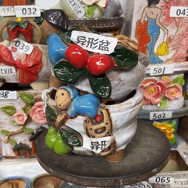 粗陶材质多肉花盆