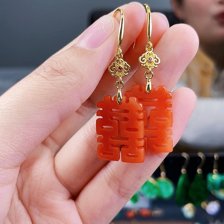 翡翠耳饰未镶嵌饰品