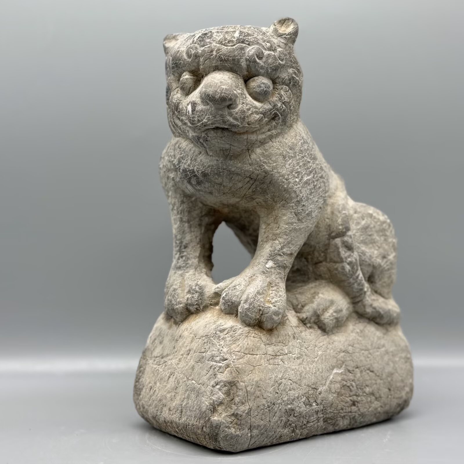 老石雕老物件青石案头石兽高24厘米创意雕刻精美