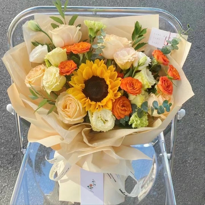 【春意盎然】鲜花向日葵花束1枝向日葵混搭花束生日礼物生日鲜花