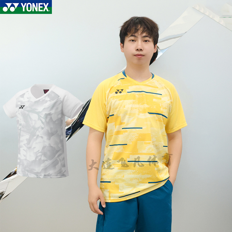 YONEX/尤尼克斯25年新款羽毛球老挝制男款女款赛版短袖T恤YM0034