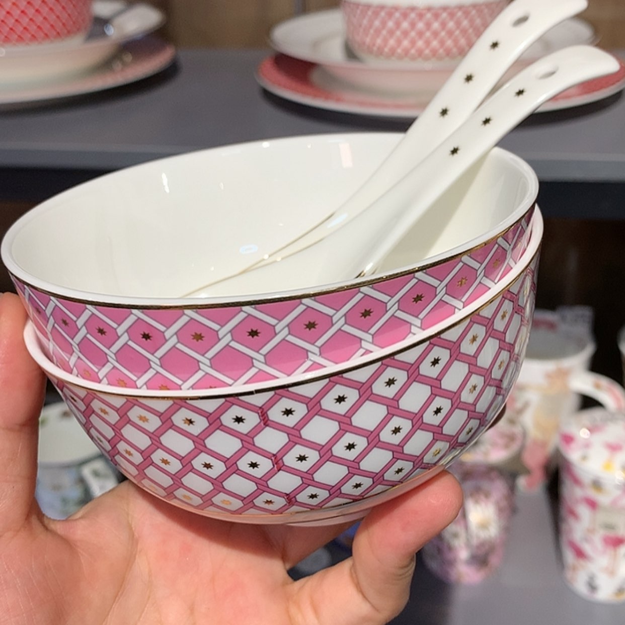 【闪购商品】瓷片簆***爷两碗两勺