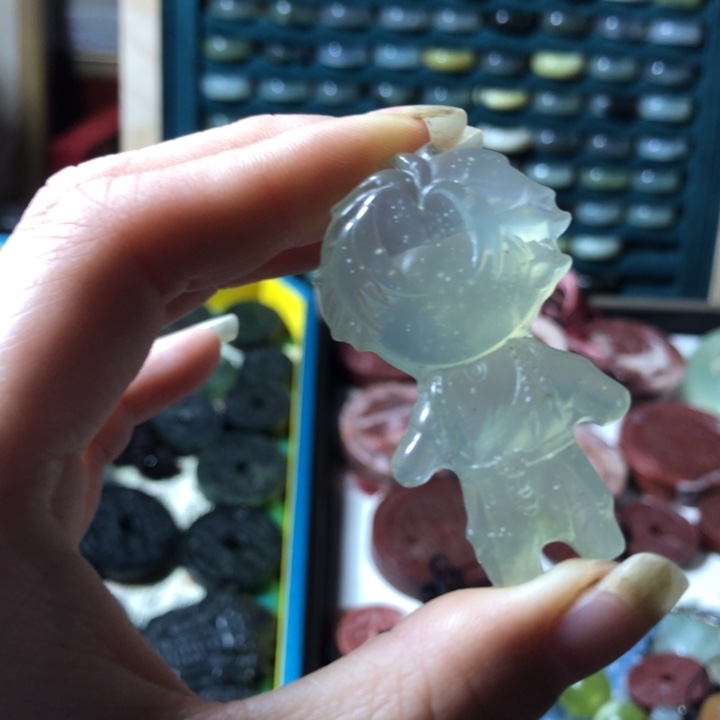 岫玉未镶嵌岫玉半镯手链