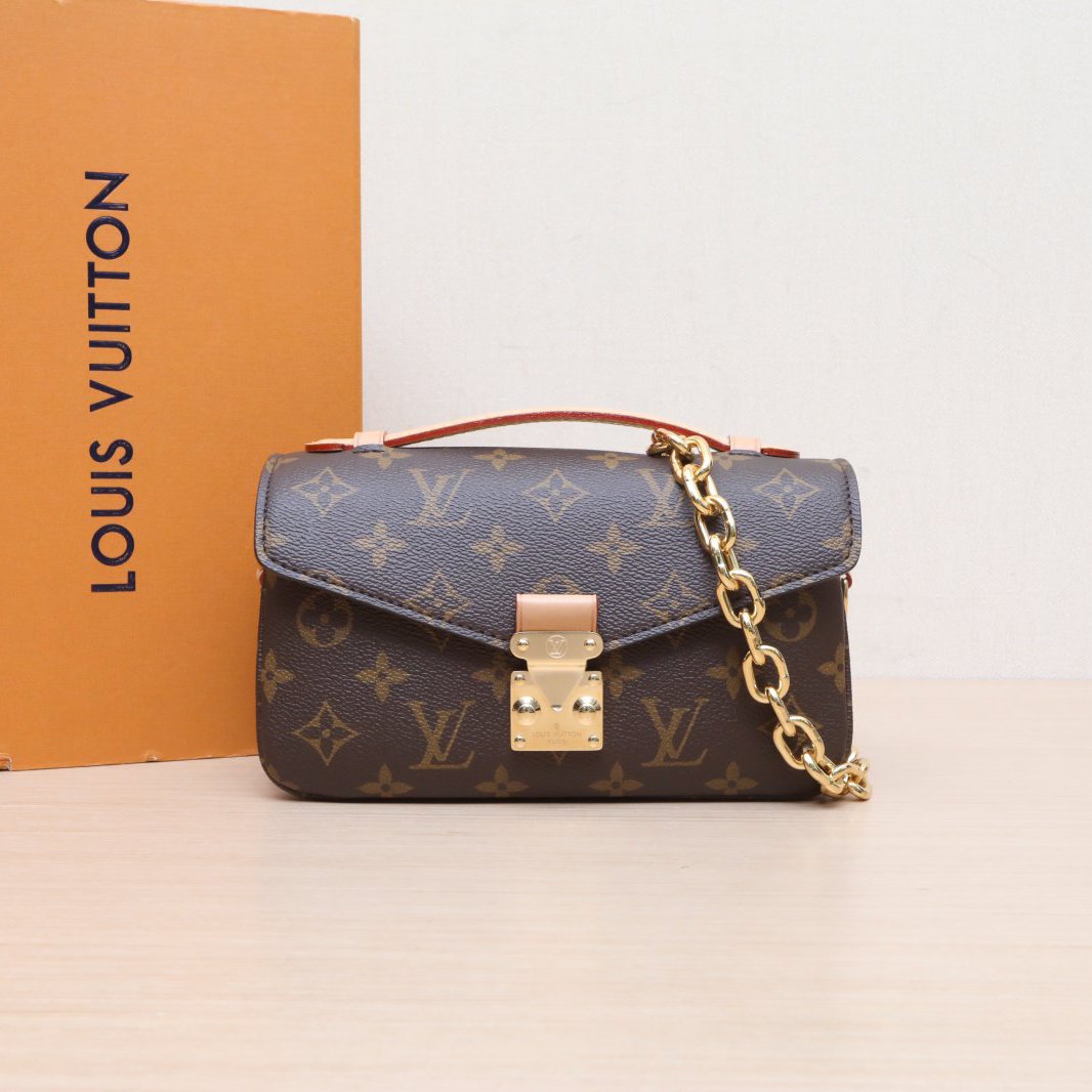 95新 LouisVuitton/路易威登 小花双双 横版邮差包 老花 芯片 