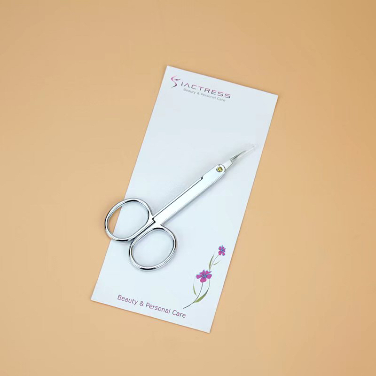 韩国进口修眉剪刀化妆工具弯尖头小剪刀修眉鼻毛初学者修剪器·阜