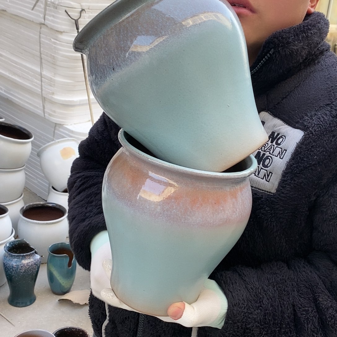 紫砂花盆瑕疵口17高20