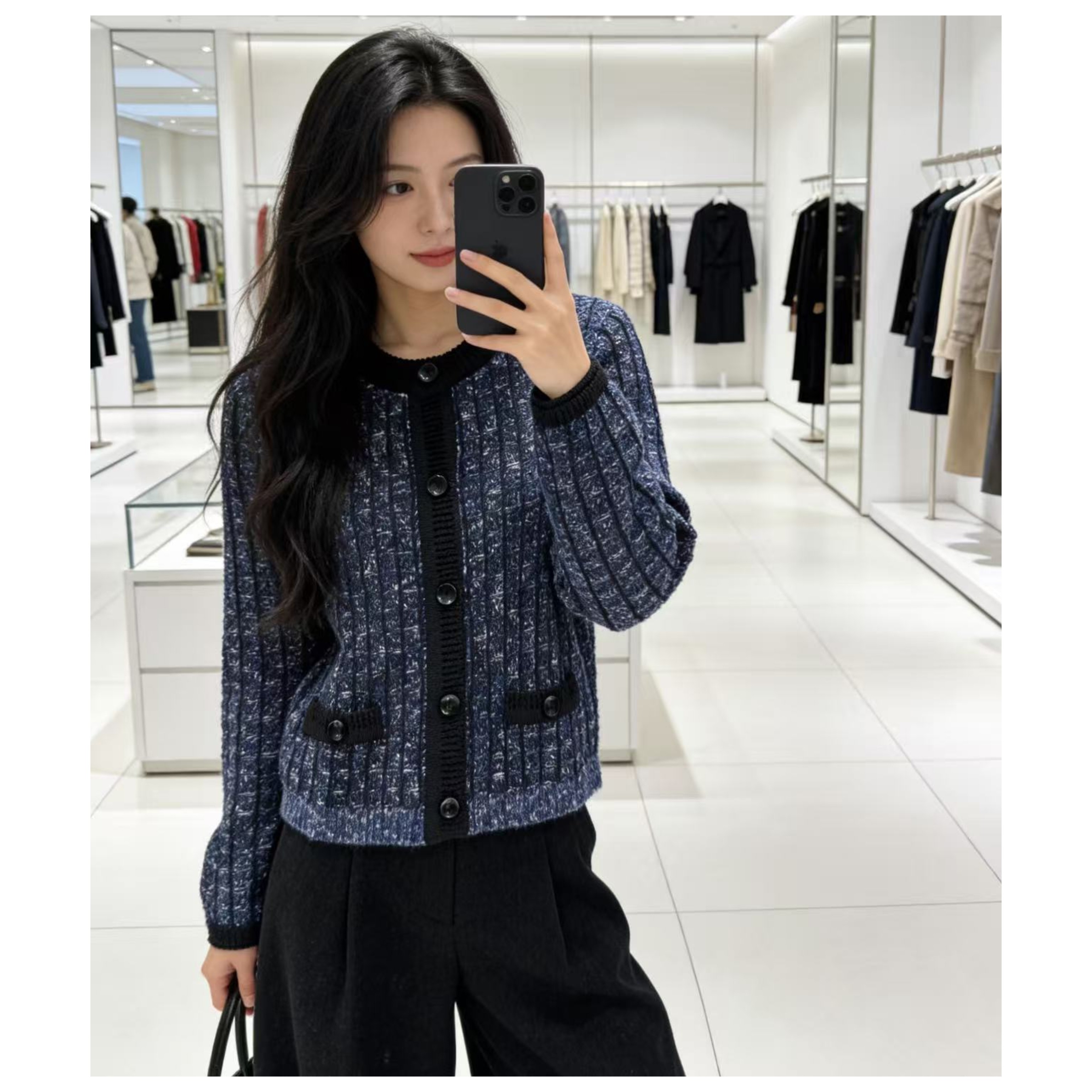 品牌单！勿机洗！胸98长51（部分无三标介意慎拍）针织上衣HY 4863