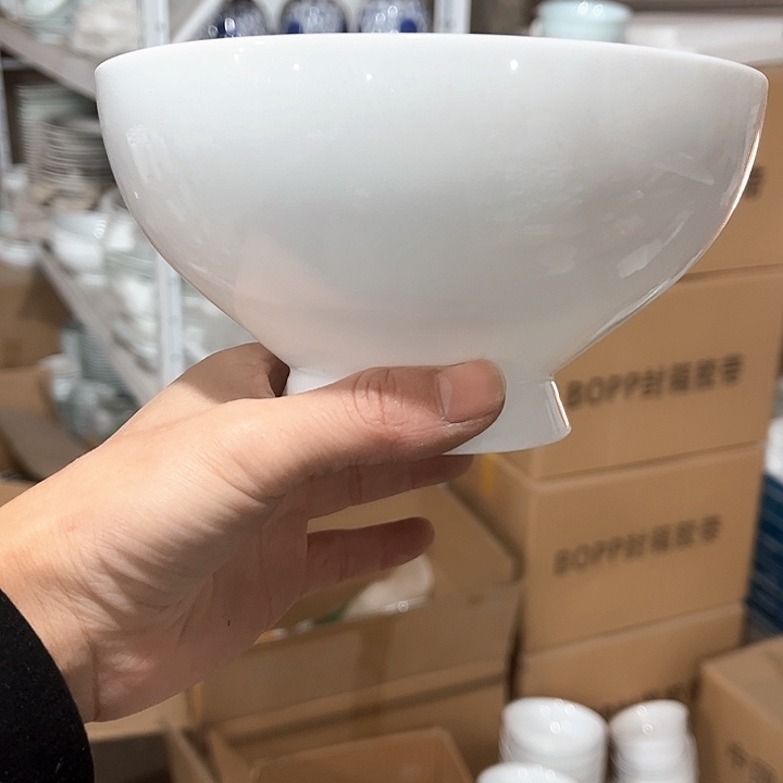 瓷片高白泥六英寸英式面碗四个微瑕包邮