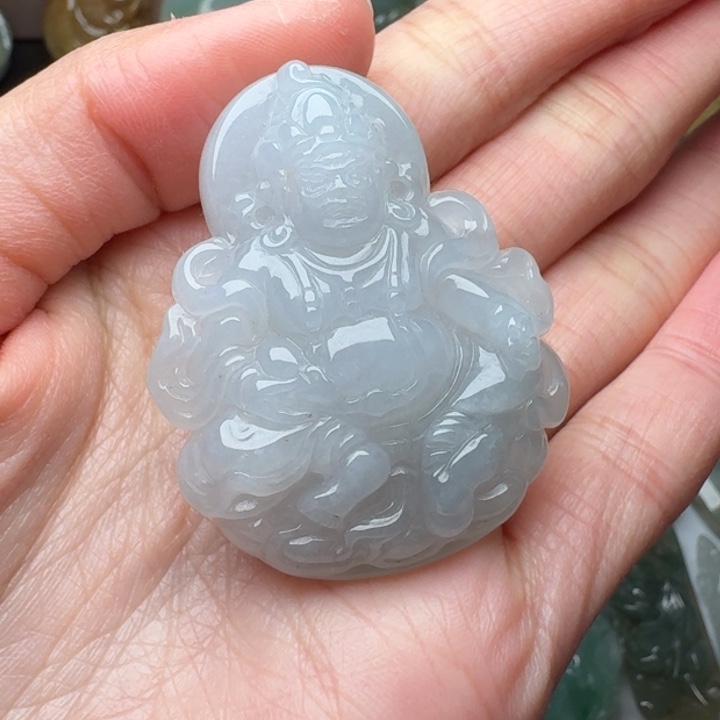 翡翠未镶嵌颈饰黄财神