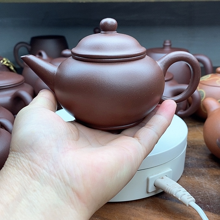 茶壶紫砂老紫泥水平175cc
