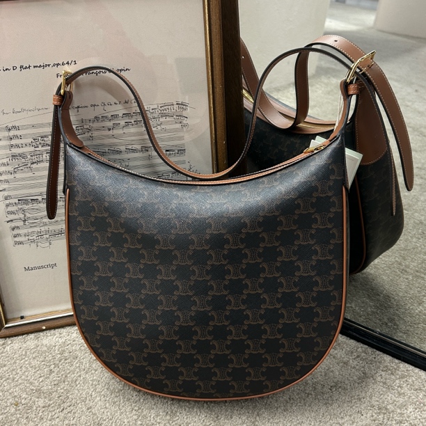 99新 Celine/思琳 凯旋门hobo腋下单肩斜跨包