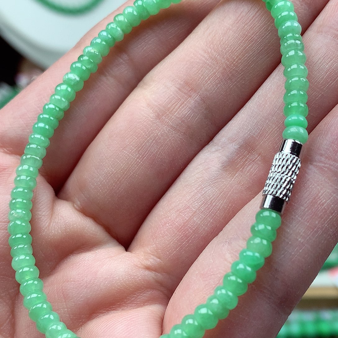 翡翠未镶嵌毛衣链翡翠