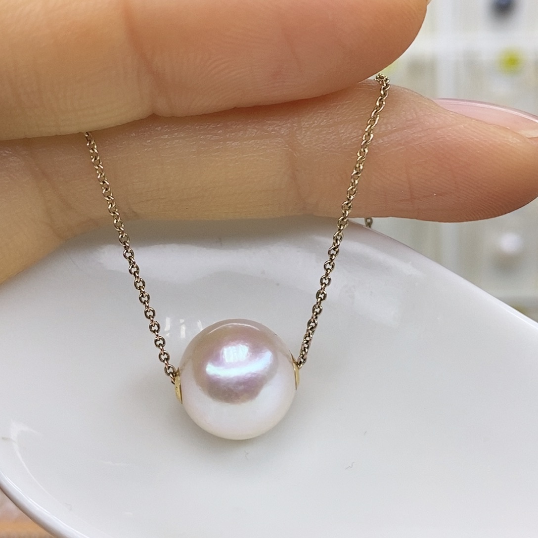 18K金镶嵌吊坠(赠链)淡水珍珠