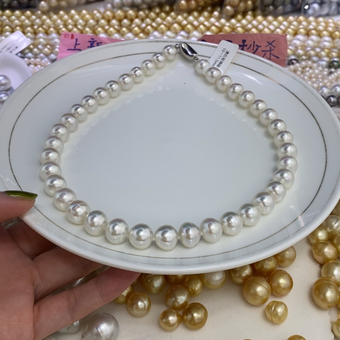 裸珠海水珍珠海水澳白10-11.5