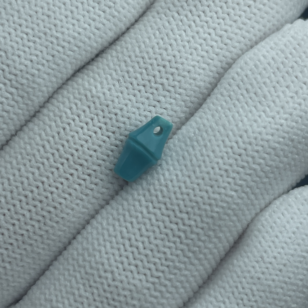 原矿绿松石玉化竹子小吊坠高9