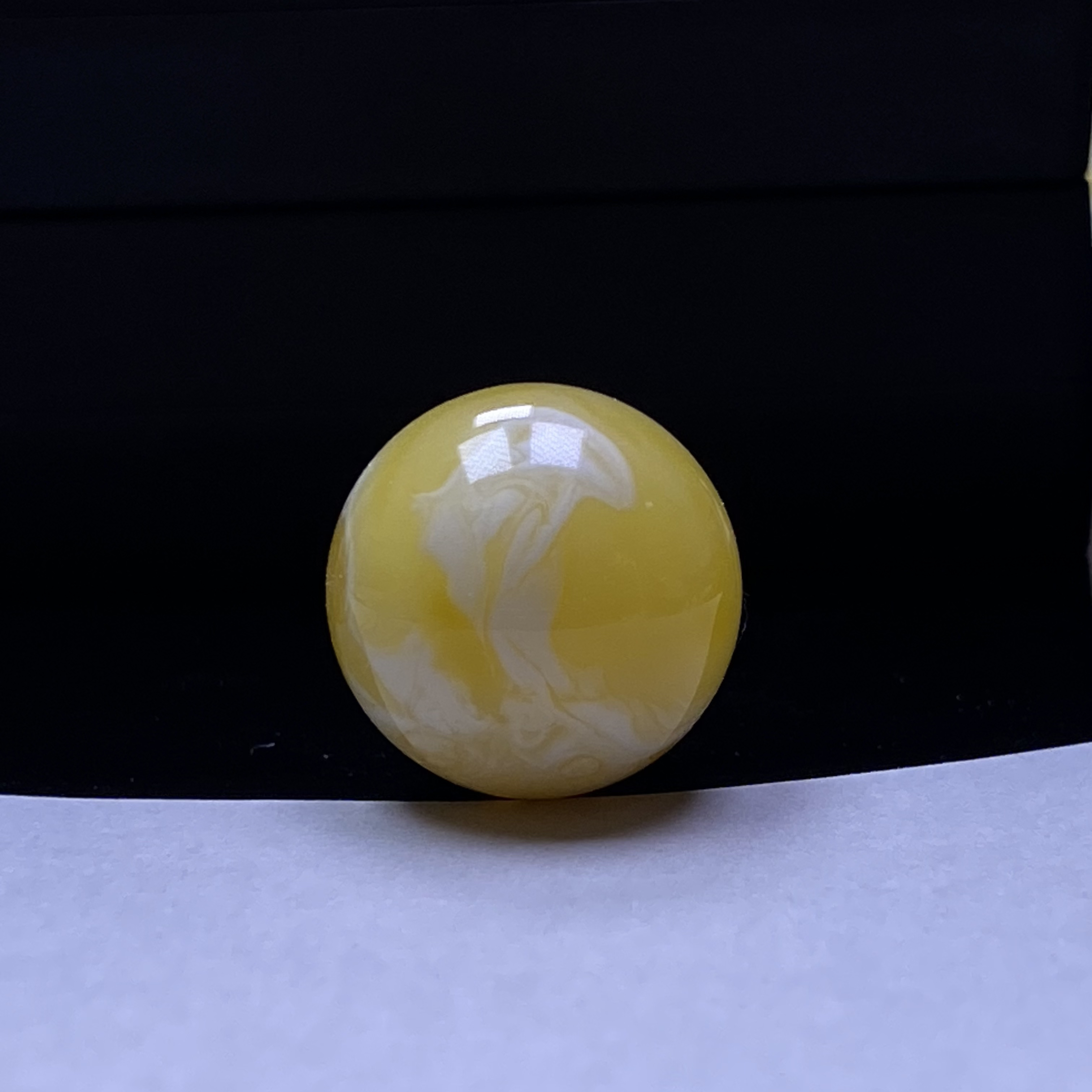 琥珀蜜蜡金妖瓷白意境特色妖精品圆珠单珠配饰17mm