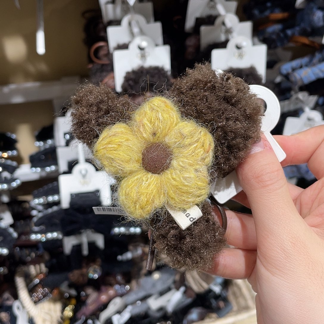 羽毛非金属咖色黄花9抓