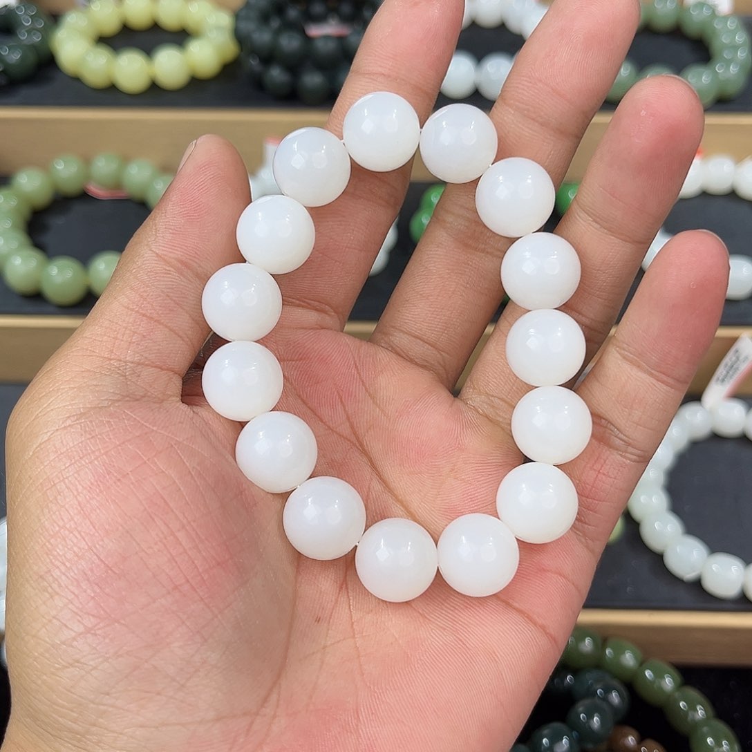 手串未镶嵌和田玉纯天然新疆和田玉05于阗14mm