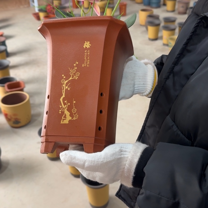 紫砂花盆紫砂花盆16*23