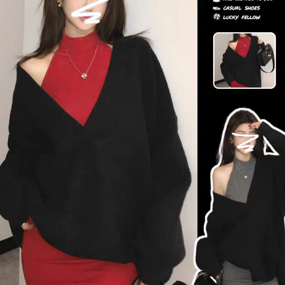 大码女装1622爆款内搭红色包臀连衣裙女秋冬高级感穿搭显瘦真两件