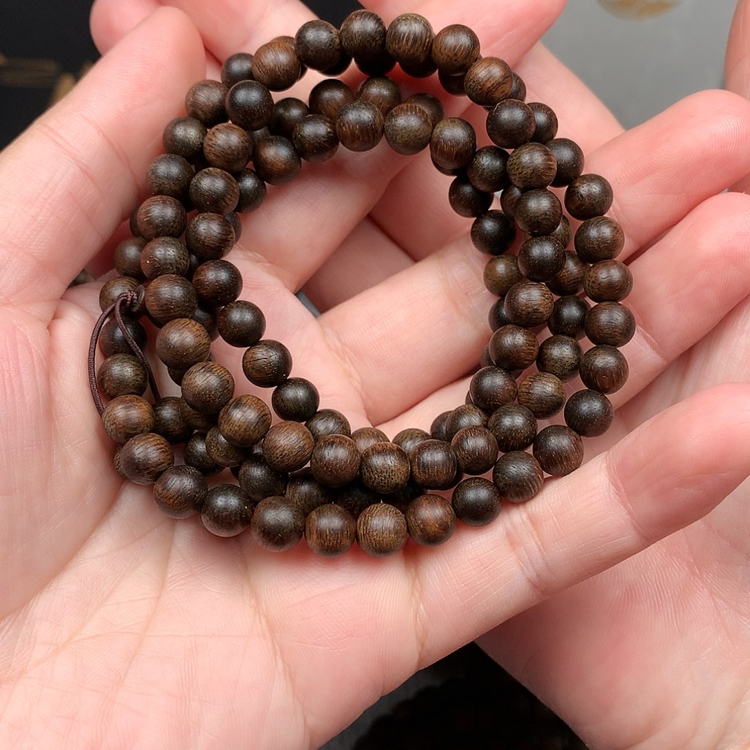 沉香手串越南芽庄白棋楠