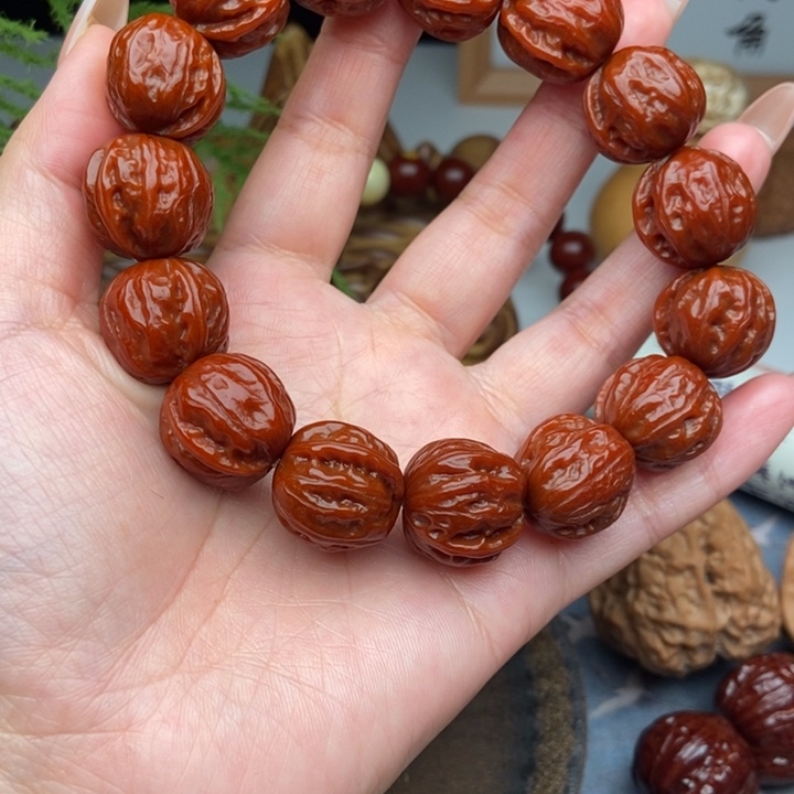 用***3文玩核桃吊坠手串精对儿手串