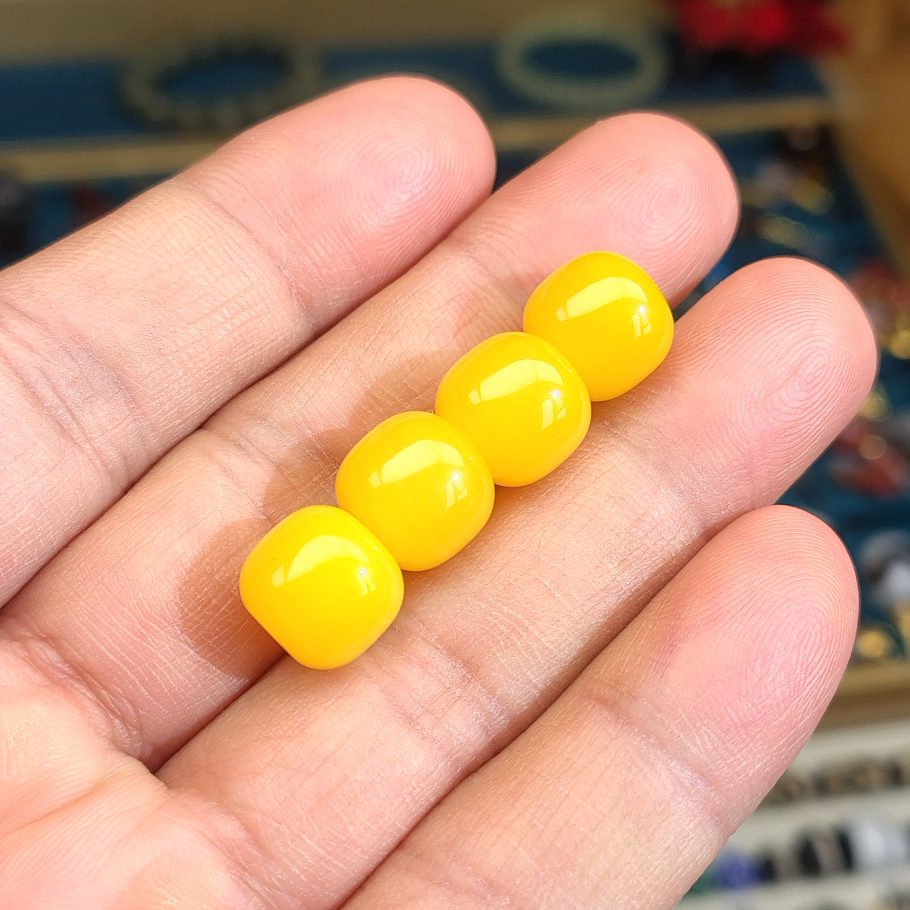 老黄玛瑙老珠新改老型桶珠直径10.5mm多样式发一颗