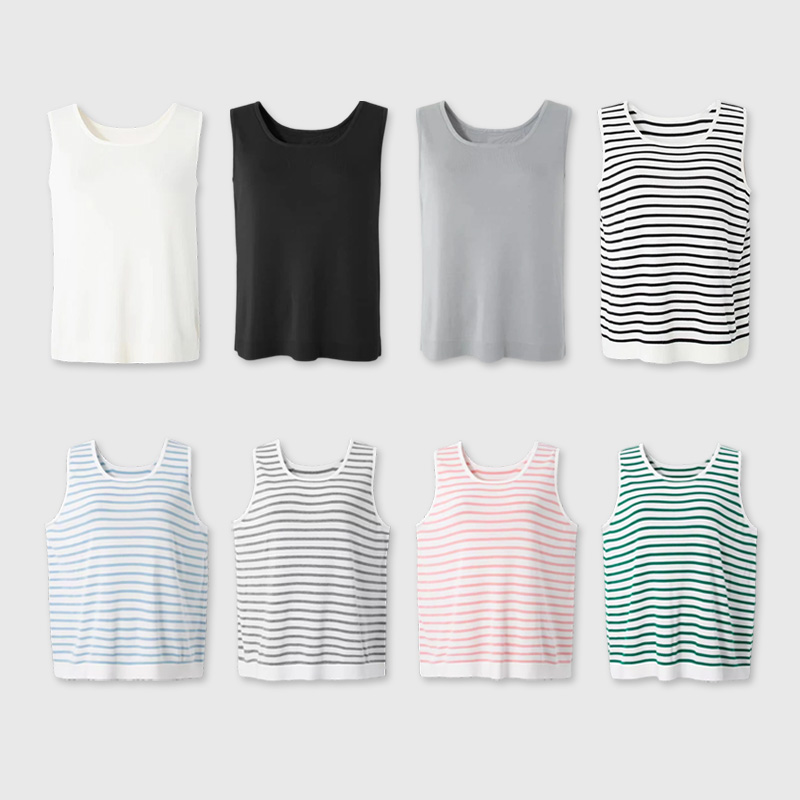 大码女装胖MM2025秋高JI质感针织吊带打底衫打底神器10色