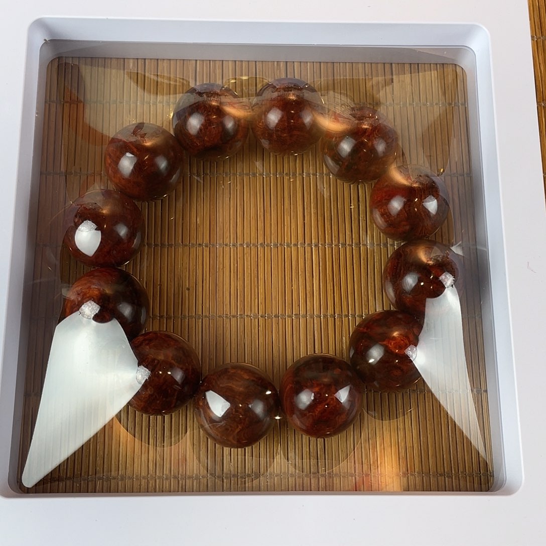 黄花梨/降香黄檀手串/手链2.0精品超牛爆满瘤疤紫油黎