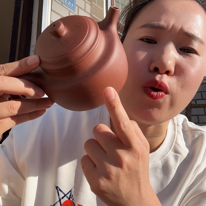 手***6紫砂茶壶紫泥微瑕德中450cc