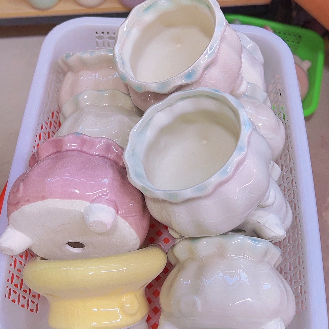 陶瓷花盆当场凑满12包邮随机瑕疵2个