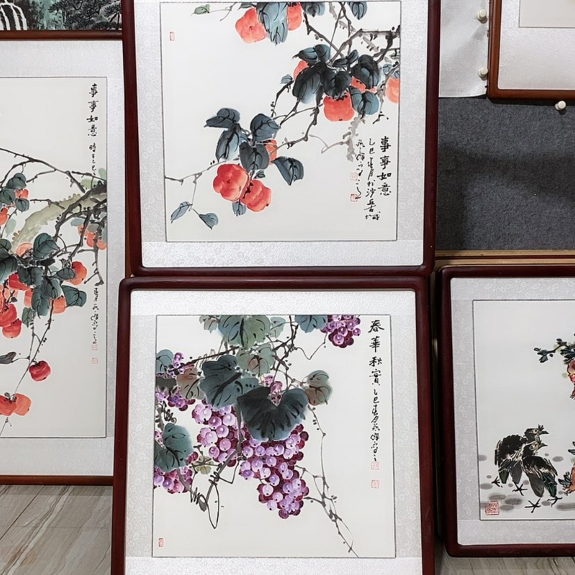 【闪购商品】国画书画作品带框63×63厘米