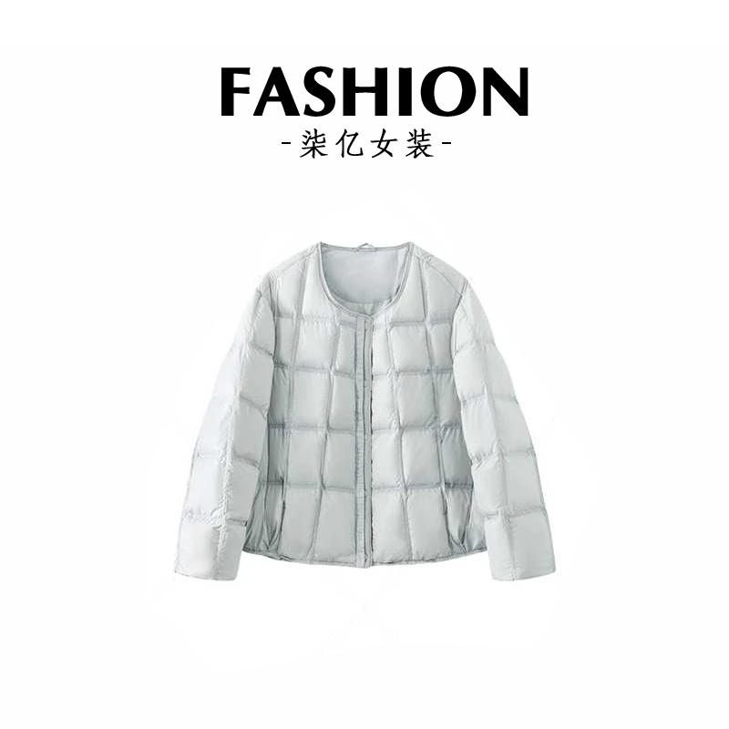 【轻薄豆腐块】韩系设计感小方块棉服外套女2025冬季新款氛围感穿搭
