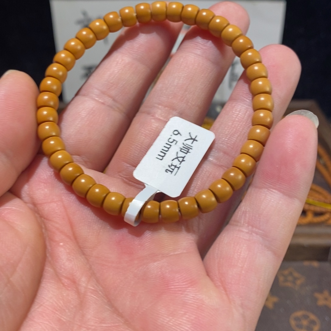 橄榄核手串/手链6.5橄榄核核尖单圈素串