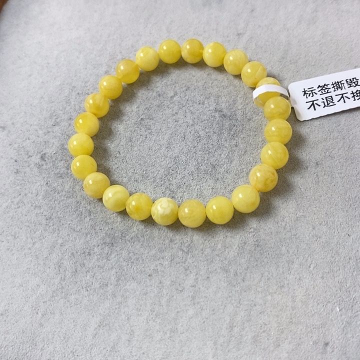 蜜蜡裸石未镶嵌串