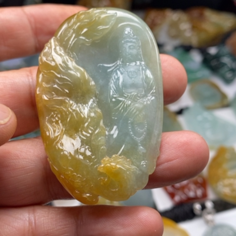 【闪购商品】翡翠颈饰未镶嵌王***缅甸翡翠A货吊坠