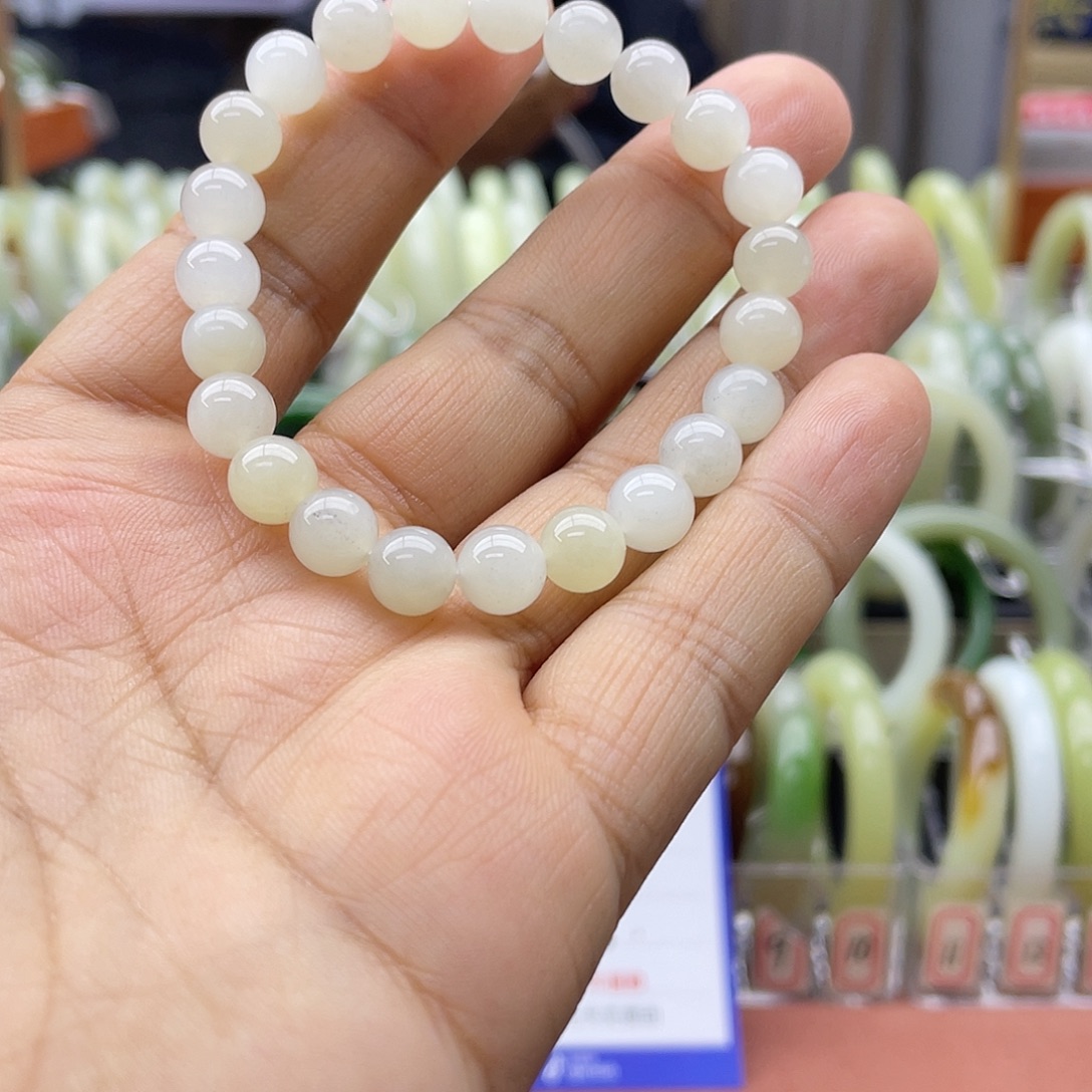 和田玉未镶嵌手链卡8