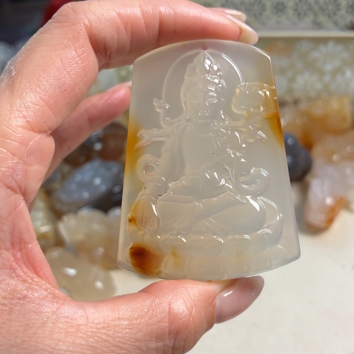 玛瑙/玉髓未镶嵌吊坠(不含链)