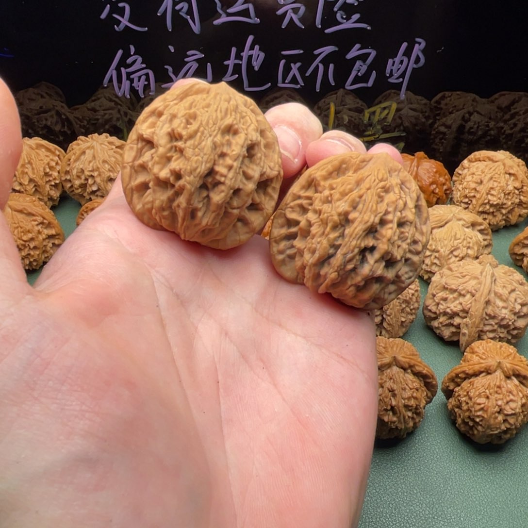 核桃把件39全品原装无药虎头