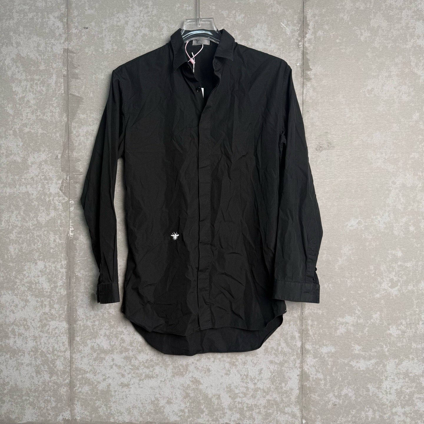 99新 WE11 DONE 38/Dior蜜蜂刺绣黑色长袖男士衬衫/17506/JP