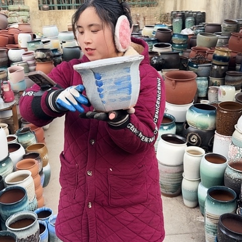 口21高15瑕疵盆，盆子 