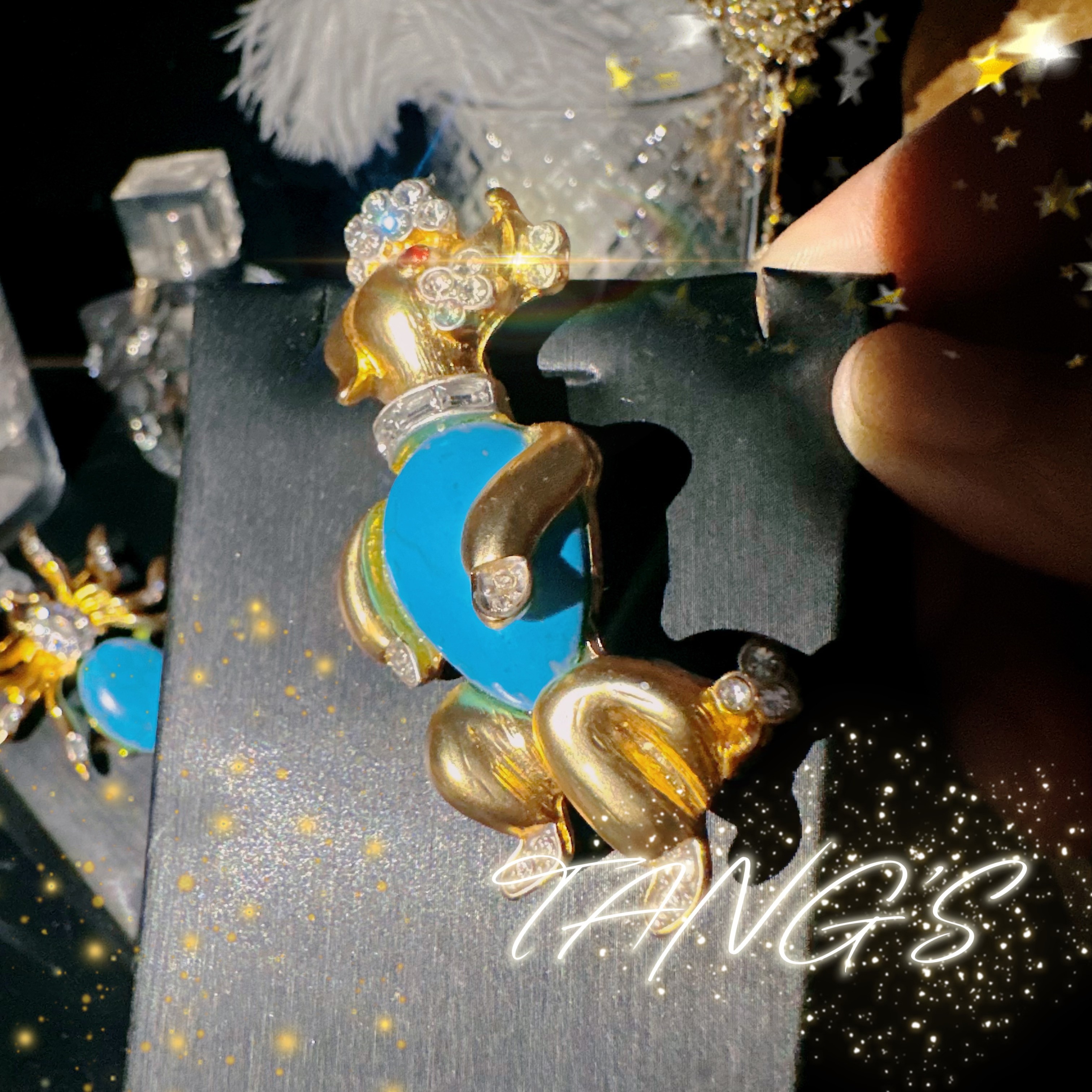 铜合金胸针 【狗 木公】A005 中古vintage 轻奢时尚复古中古胸针