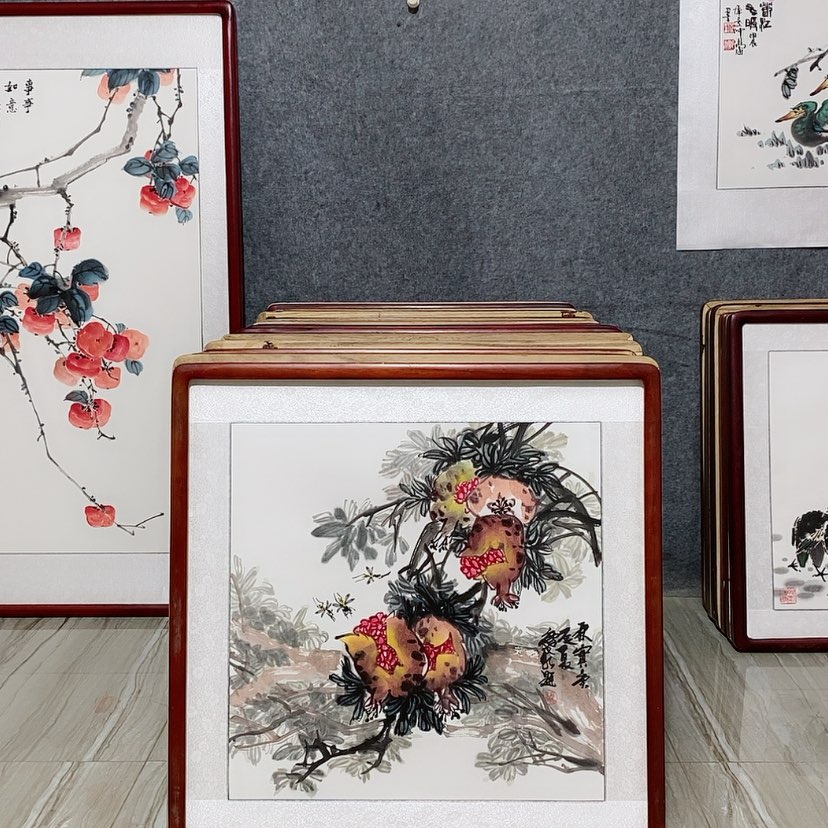 【闪购商品】国画书画作品带框65×65厘米